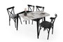 Hanah Home Dolunay - 1281 Mesa de comedor extensible mármol blanco